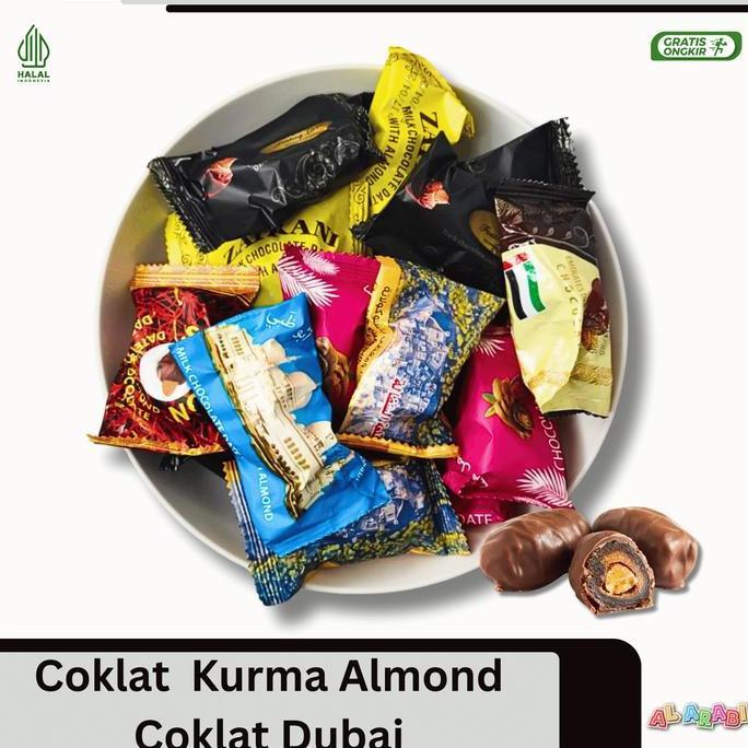 Coklat isi kurma almond  COKLAT dUBAI 500grm.