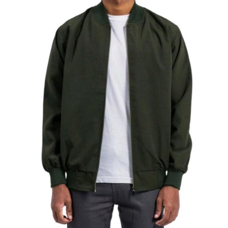 ORIGINAL JAKET PRIA BOMBER KANVAS HITAM