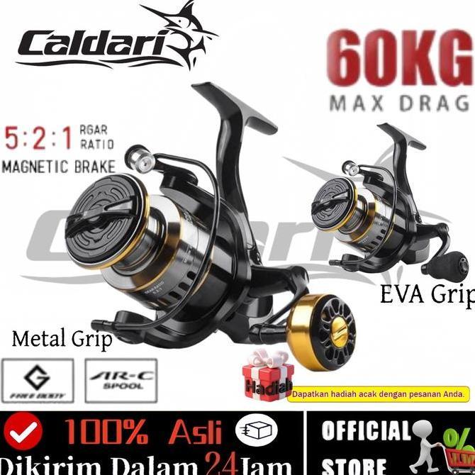 2024 Caldar Baru Seri HE Gulungan Pancing Reel Pancing Ketahanan Maksimum 60Kg Gaya Tarik 5.2:1 HE10