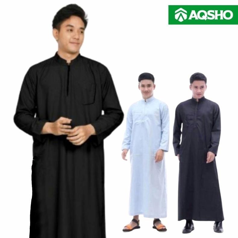 murah gamis jubah pria dewasa resleting  / jubah pria / thobe arab / gamis arab pria