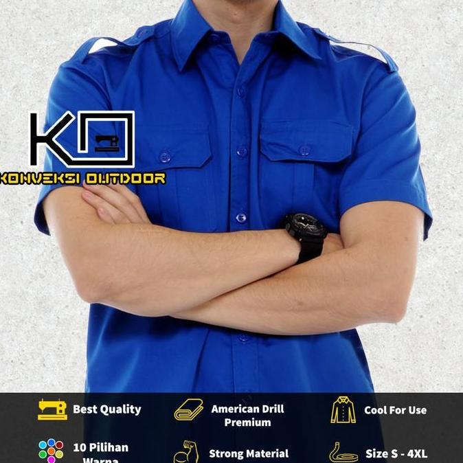 BAJU KEMEJA PDL PDH LAPANGAN OUTDOOR ATASAN PREMIUM PRIA LENGAN PENDEK- Seragam Kerja Kantor Group K