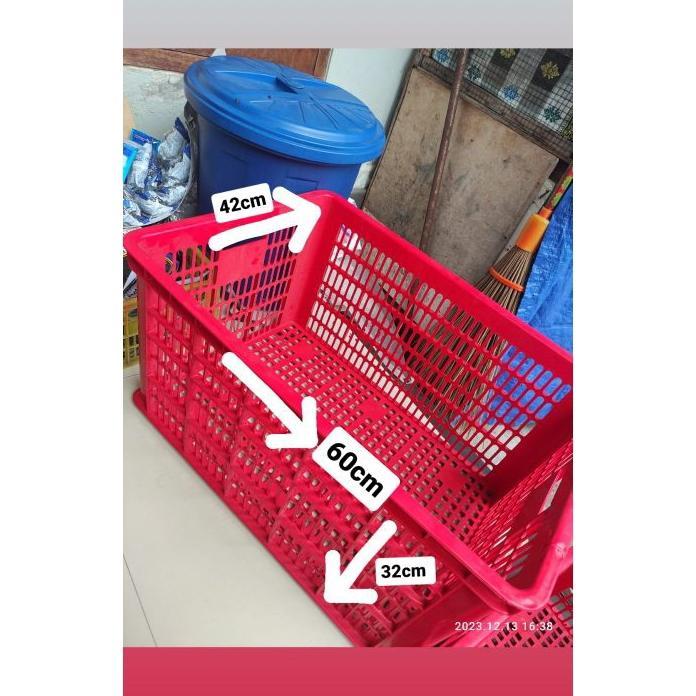 Bucket Keranjang Penyimpanan Besar Industri Kotak Box Lubang