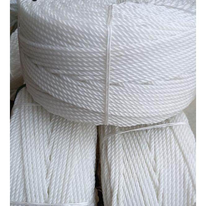 1 Roll Tali Tambang Plastik Nilon Putih 4Mm Nylon Pe -+200Meter
