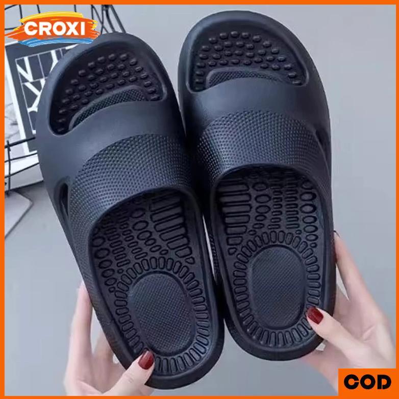 CROXI Sandal pijat kesehatan Sandal pijat kaki terapi Karet Unisex Anti Slip Tidak Bau | Sandal Ruma