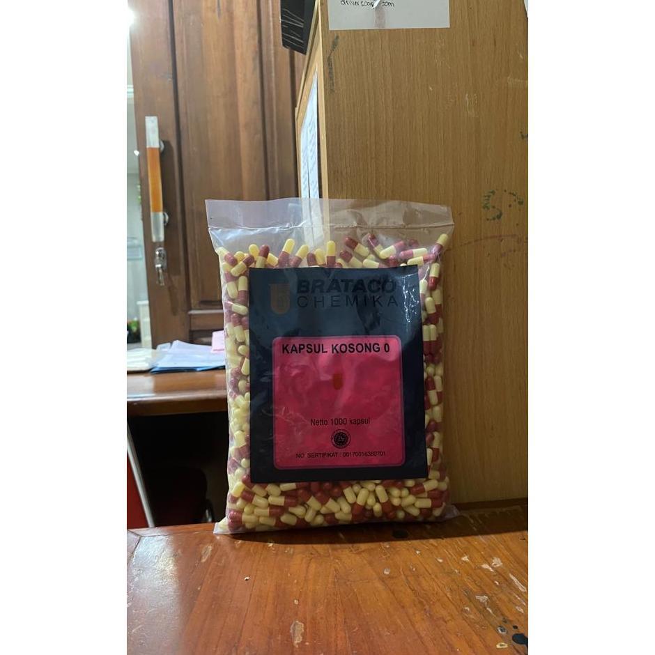 Kapsul Kosong 0 Merk Brataco Chemika 1 Zak Isi 1000 Kapsul
