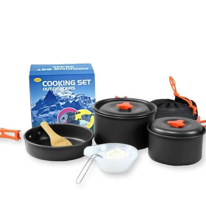 Cooking Set Ds 300 Nesting Set Ds300 Alat Masak Camping Portable Panci Perlengkapan Masak Camping