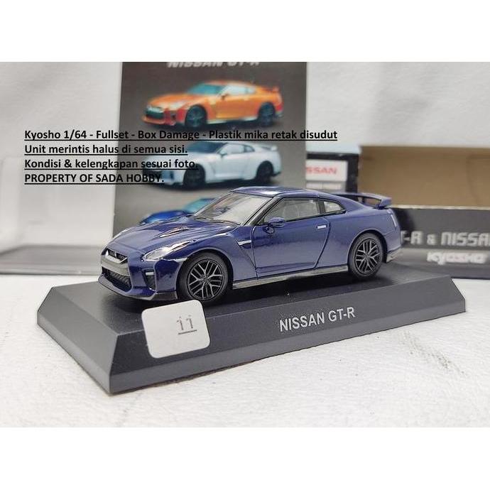 KYOSHO 1/64 NISSAN GT-R R35 BLUE NISSAN COLLECTION CADATOYS