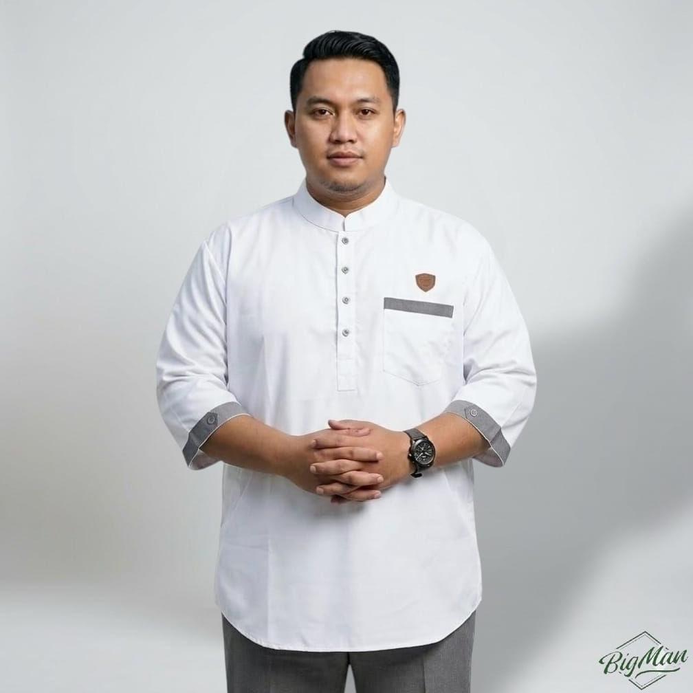 Diskon Kurta Jumbo Pria 2Xl 3Xl 4Xl 5Xl 6Xl 7Xl 8Xl 9Xl Baju Koko Kurta Lengan 3/4 Big Size Muslim P