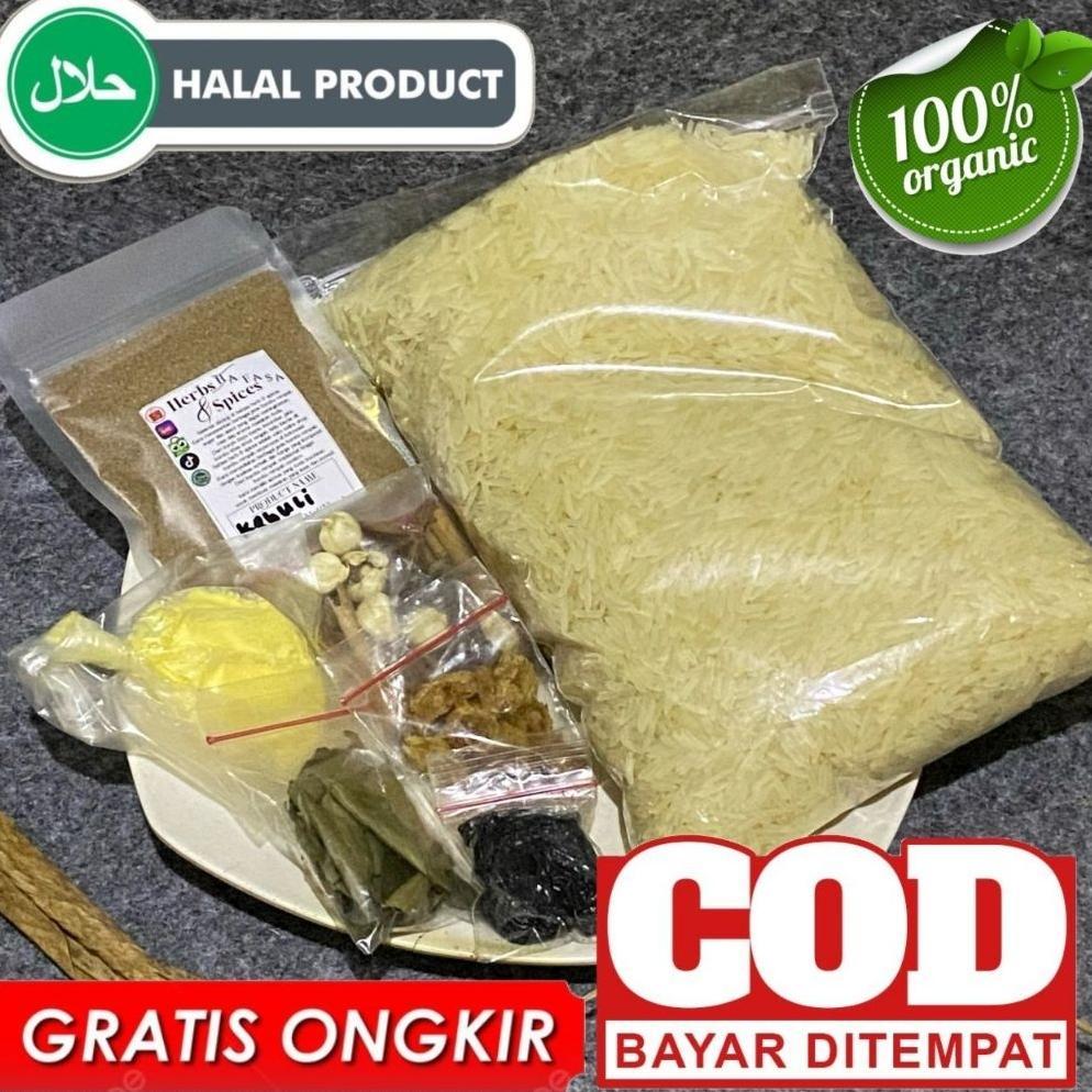 BERAS BRIYANI 500gr +BUMBU KEBULI ARAB ORIGINAL KOMPLIT