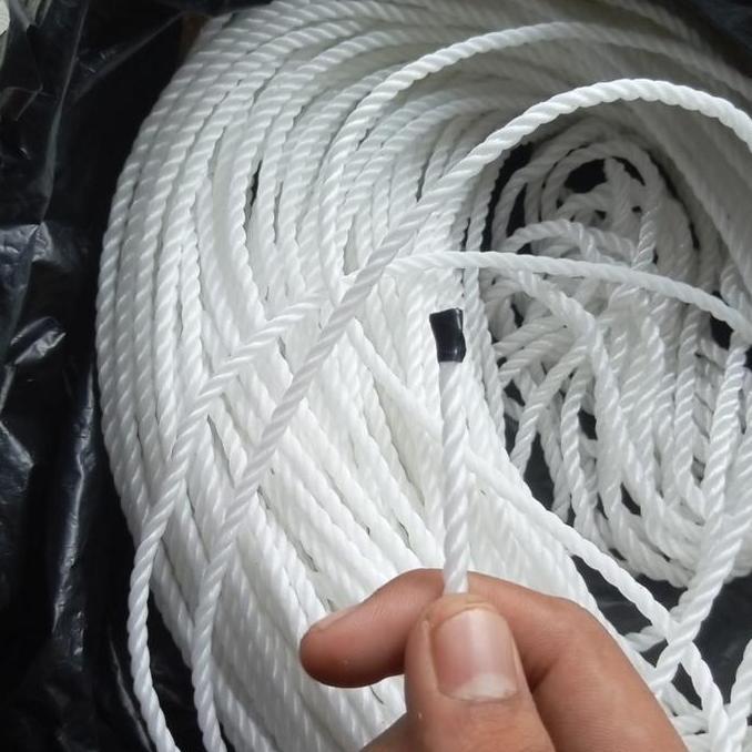 Tali Tambang Plastik PE Nilon putih 4mm 1roll -+200Meter PAN