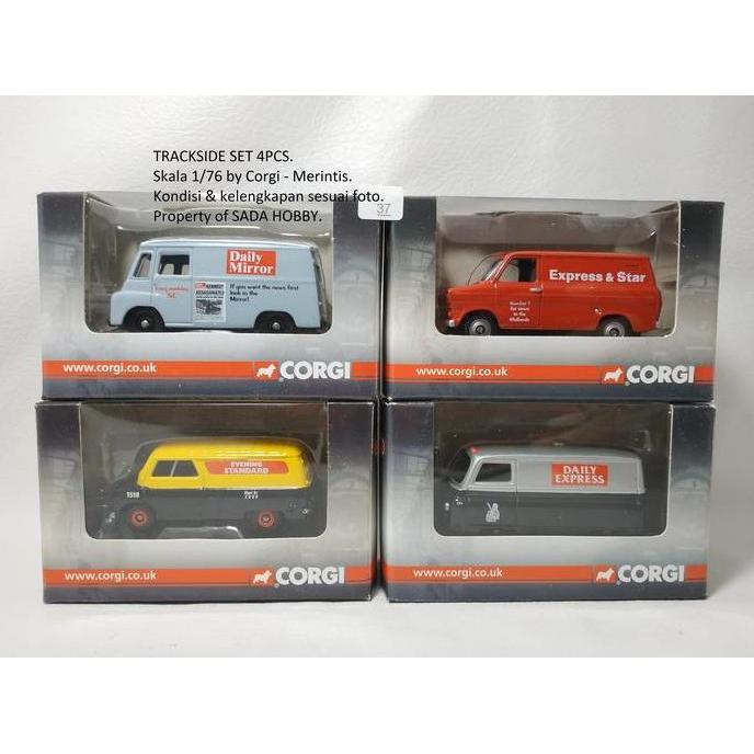 CORGI TRACKSIDE 1/76 BLIND VAN NEWSPAPER MORRIS MODEL VAN, BEDFORD CA VAN, FORD TRANSIT VAN, AUSTIN 