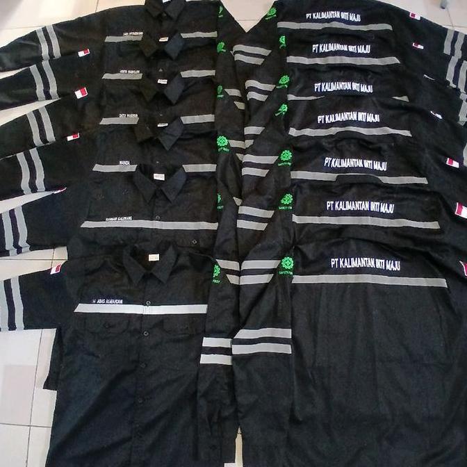 Custom Bordir Wearpack Safety Panjang Atasan Baju Seragam Kerja