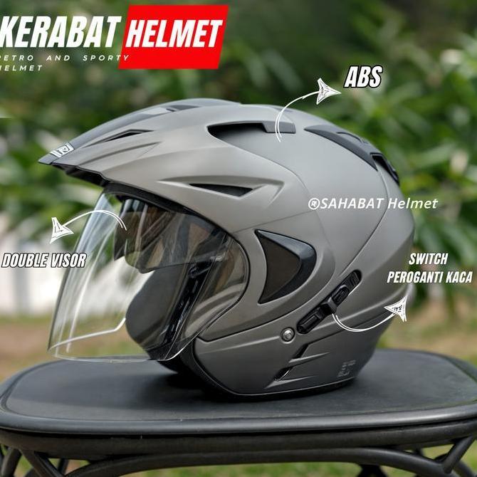 Promo Helm INK Half Face JPX FNK Premium Model Terbaru dengan Dobel Visor dan SNI untuk Pria Dewasa 
