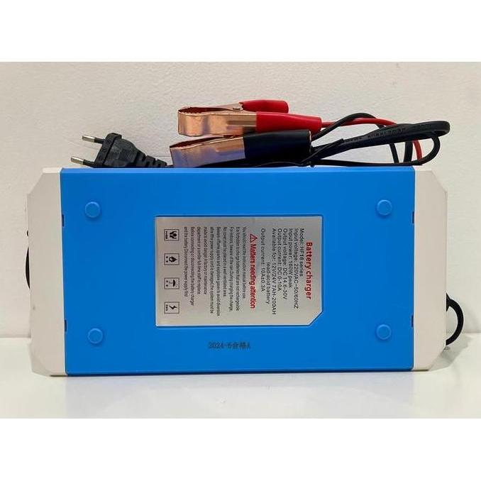 Veicolo- Charger Aki 12V-24V 10A / Charger Aki Fast Charging Otomatis 12 Volt - 24 Volt 10 Ampere