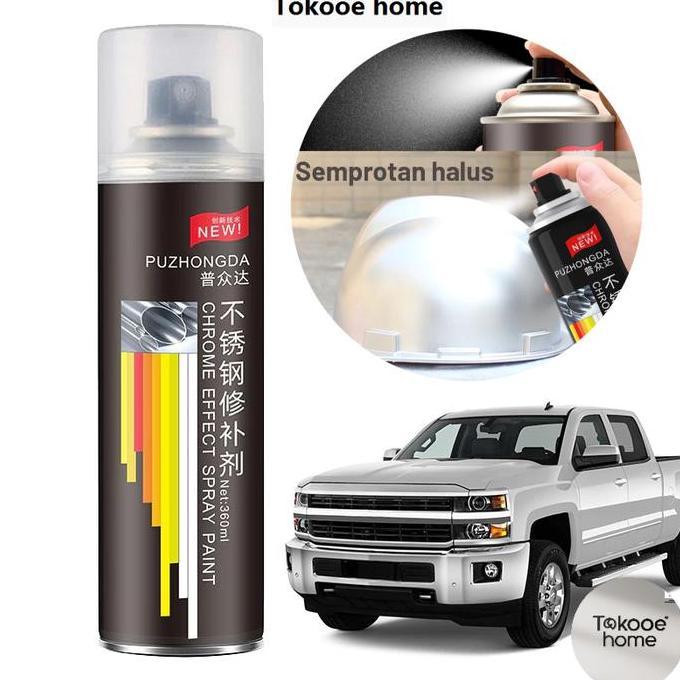 df.lestaryy - 360ml / 550ml cat semprot anti karat warna stainlles silver chrome spray paint pilok s