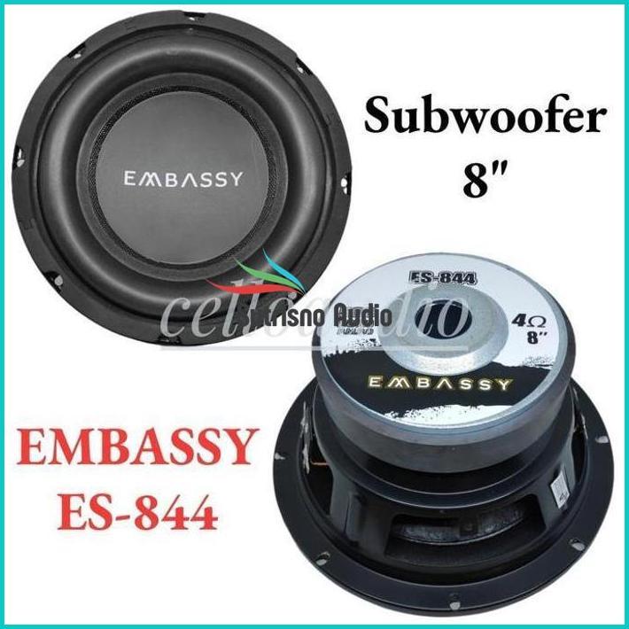 Subwoofer 8 Inch Embassy Es-844 Double Coil Mobil Embassy 8" Es 844 500 Watt