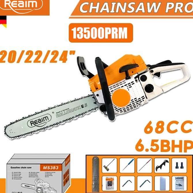 MESIN POTONG KAYU 52CC 20INCH CHAINSAW 2TAK UNTUK GERGAJI MESIN ALAT OUTDOOR MESIN GERGAJI KAYU GERG
