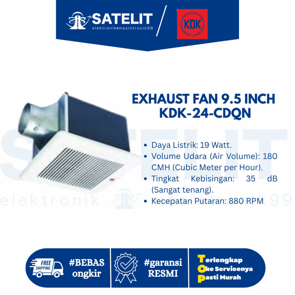 EXHAUST FAN 9.5 INCH KDK-24-CDQN