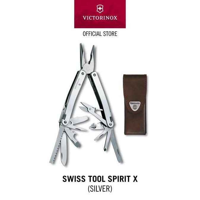 Victorinox Swiss Tool Spirit X, Silver [Pisau Multifungsi] Swiss Army Knife