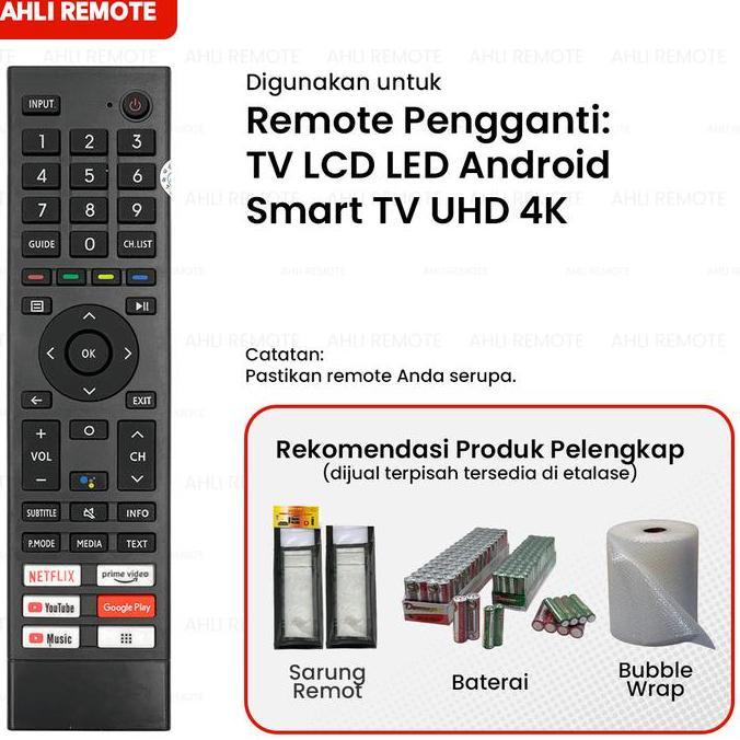 Remote TV Hisense Android TV UHD 4K 43A6500H / Remot TV LCD Hisense