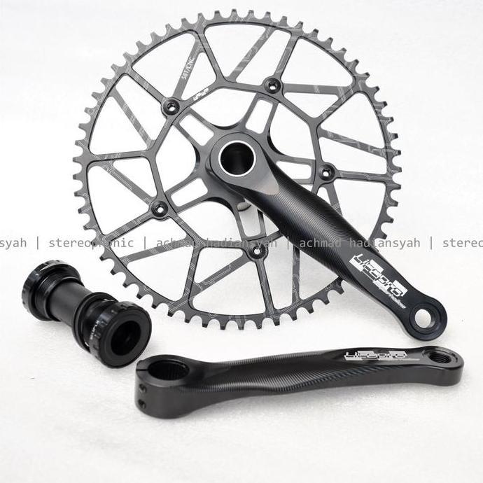 Crank Litepro Super Hollow Super Light ONLY 625 gram Chainring 58T 56T