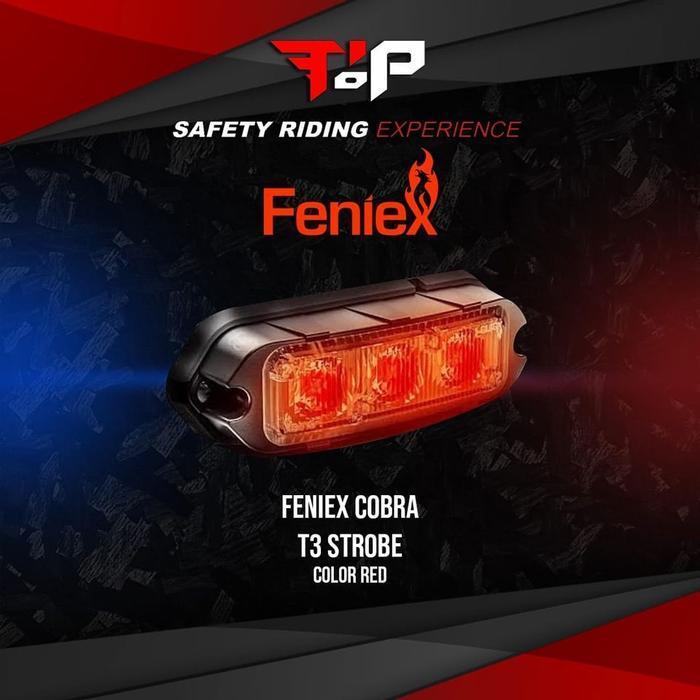 FENIEX COBRA T3 RED SIREN STROBE LAMPU STROBO ORIGINAL DAN TERPERCAYA