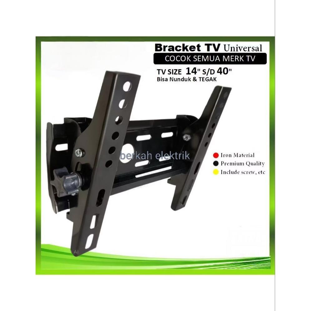 bracket tv LED LCD ukuran 14,17,20,21,22,24,26,28,32,40 inch cocok untuk semua merek universa Aqua A
