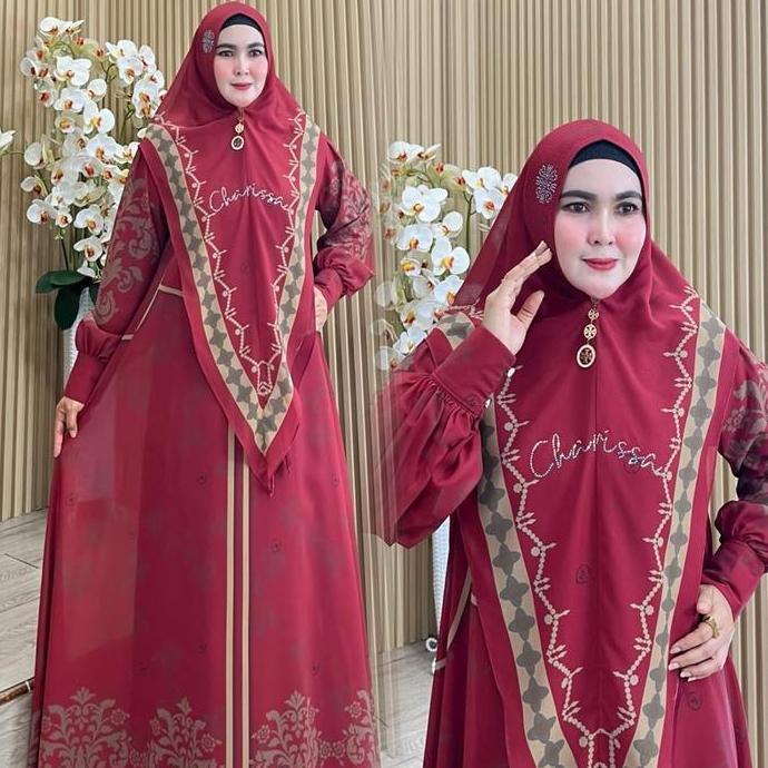 Uffa- Fatimah Series Set SyarI Printing | Charissa SyarI | Syari Muslim Cantik Meh Elegan