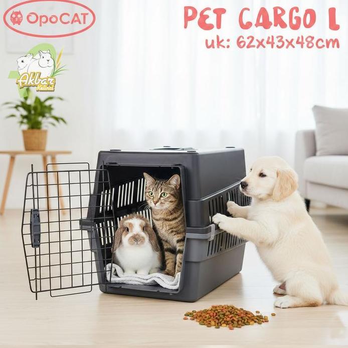 Opo Cat - Pet cargo Large Kandang Kucing hewan Pet carrier termasuk Tray ukuran Jumbo voyager pet ca