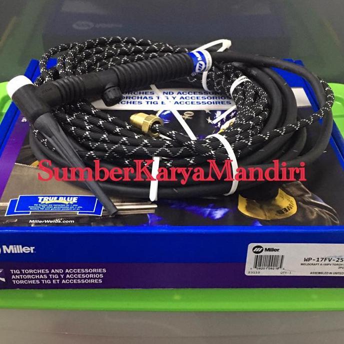 Tig Torch Miller WP-17FV-25-2 / Weldcraft A-150V Torch PKG, 25FT