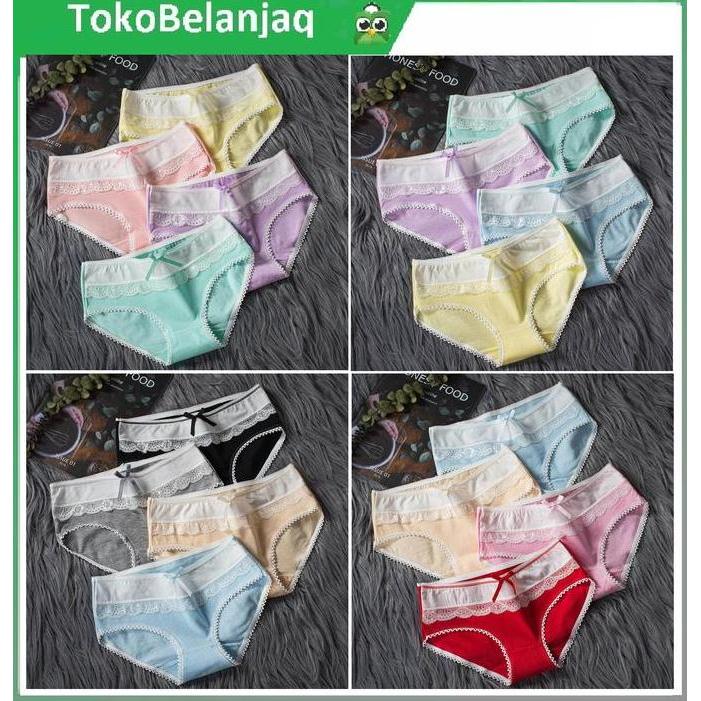 CD imut Jepang fashion Undies Celana Dalam Wanita Polos Katun Cewek