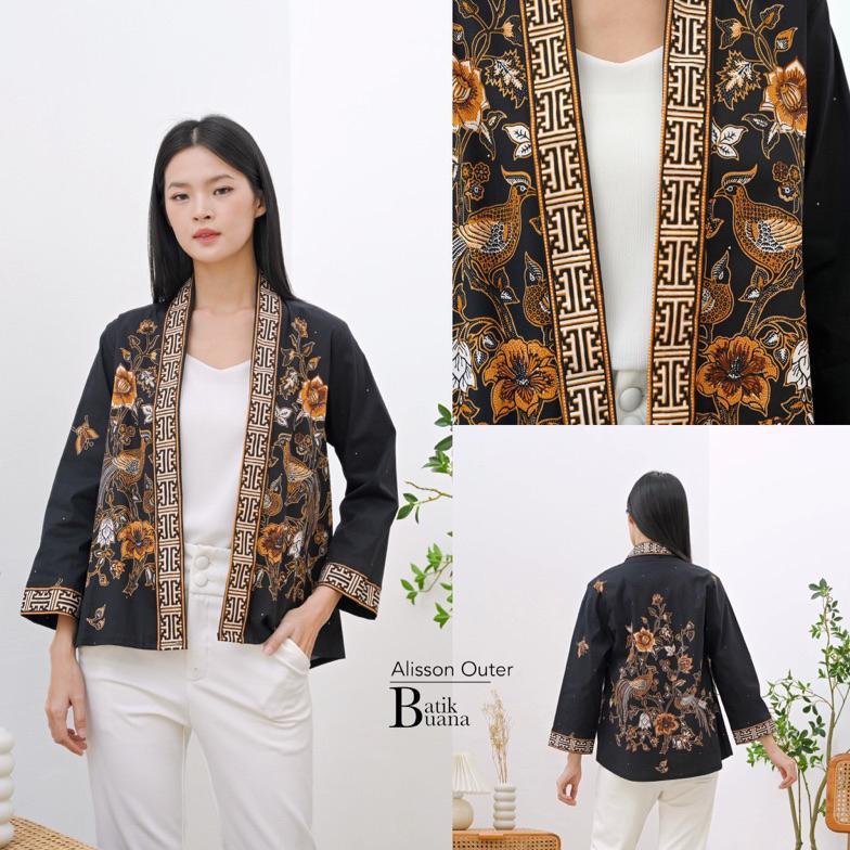 Disc Outer Batik Wanita - Alisson Outer - Blazer Batik - Batik Modern- Batik Premium - Batik Murah -
