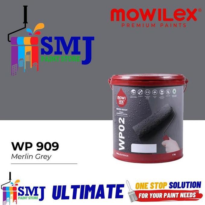 Cat Pelapis Anti Bocor MOWILEX Waterproof WP02 909 Merlin Grey 4kg