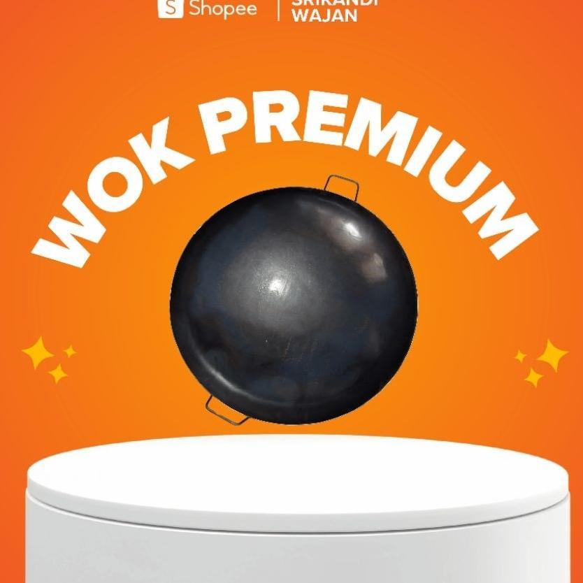 Wajan Anti Lengket 60Cm Tebal// Wok Seasoning // Wajan Baja //Wajan Besi