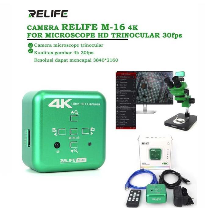 Kamera Elektronik Microscope RELIFE M-16 HDMI HD 4K Original