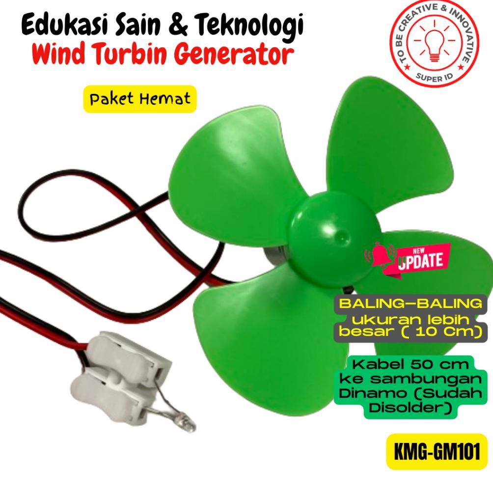 NEW Kit Edukasi Wind Turbine Generator DIY Kit Micro Motor Penghasil listrik tenaga angun sederhana 