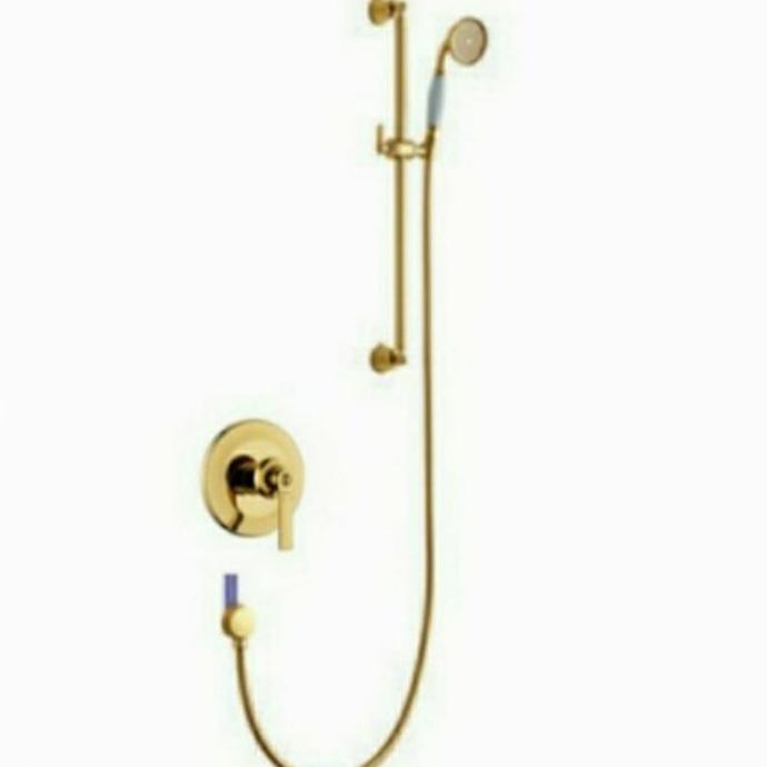 PAKET KERAN TANAM + SHOWER SET GOLD/KERAN TANAM MIXER SHOWER EMAS
