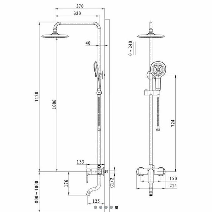 SHOWER SET PANAS DINGIN GOLD/SHOWER TIANG PANAS DINGIN EMAS MODEL TOTO