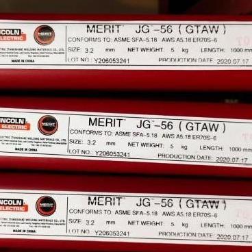 Kawat las Argon TIG BESI Lincoln Merit JG-56 (ER70S-6) Dia 3.2mm