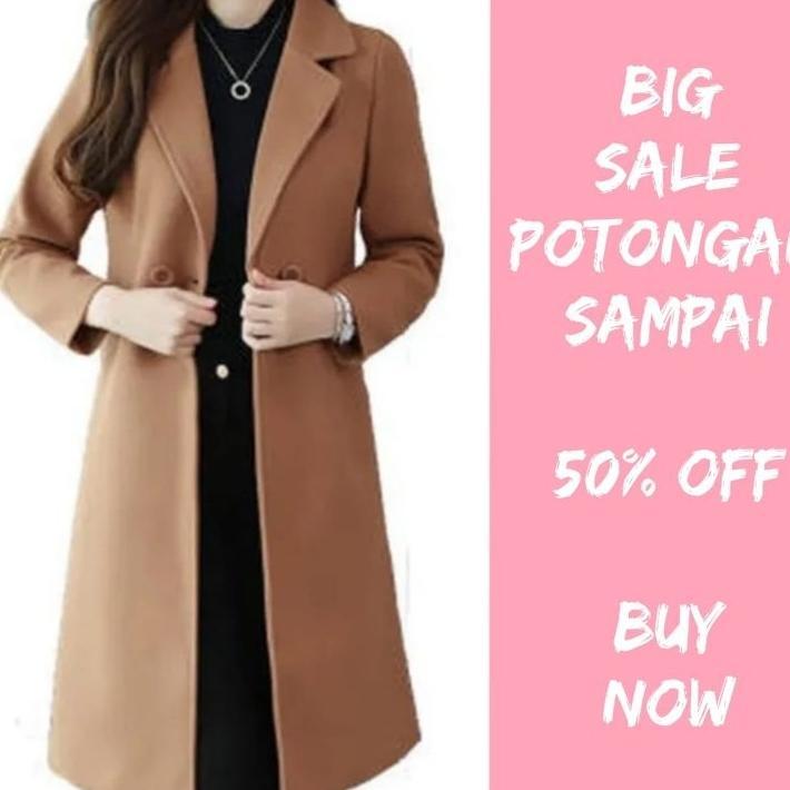 Blazer Wanita Blazer Outer  Cewe Jas Korea Terbaru Kekinian Cewek Casual Long Coat Pocket Fashion Wa