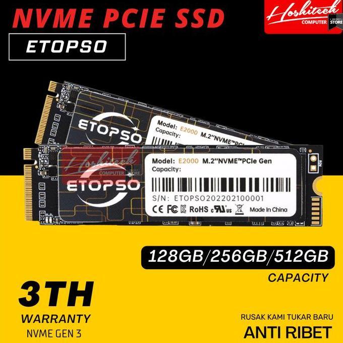 HARGA DISC - SSD NVME 512GB 256GB 128GB ETOPSO PCIE
