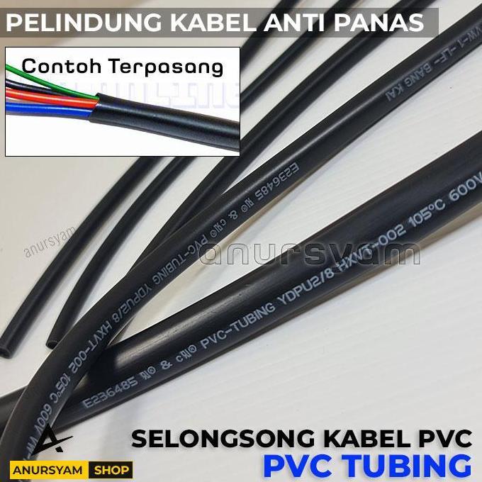 Selang Pembungkus Kabel Anti Panas PVC / Karet Pelindung Kabel