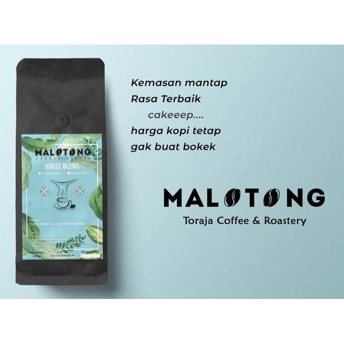 Malotong Kopi House Blend Mammik 500 gram  Biji Kopi / Bubuk Kopi / Kopi Susu /Espresso /Americano