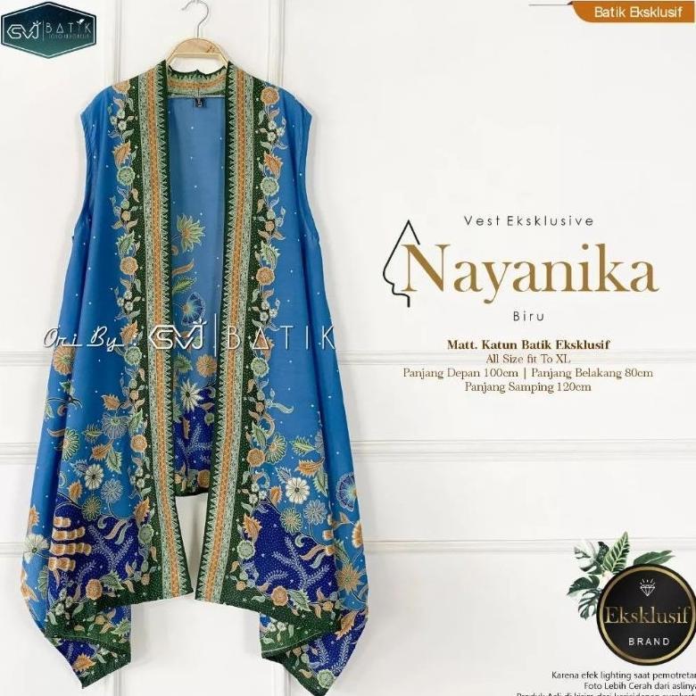 Saless Vest Outer Batik Modern Unggul / Outer Cardigan Batik