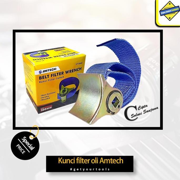 TERMURAH - AMTECH KUNCI FILTER OLI MOBIL MODEL SABUK STRAP KUNCI FILTER SOLAR ALAT PEMBUKA FILTER OL