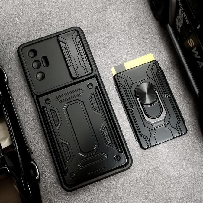 Tecno Pova 3 - CardX Flip Lens Card Ring Rugged Armor Case Shockproof [Terbaik]