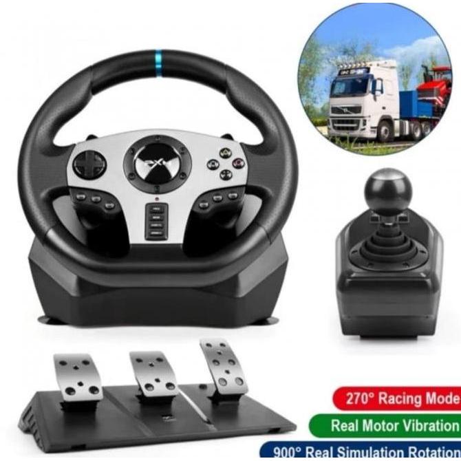 Bagushandika8 - Steering Wheel Gaming Stir Pxn V9 Untuk Ps3, Ps4, Xbox One, Nintendo Switch - Holder