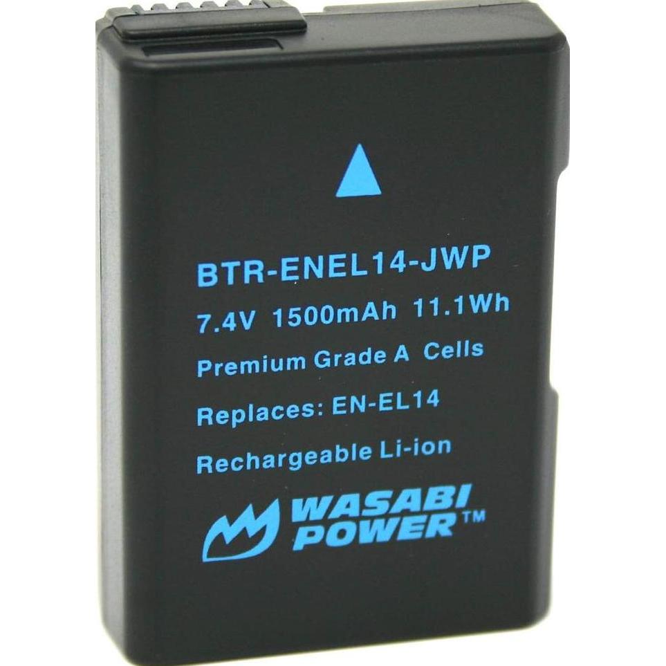 Wasabi Power Battery for Nikon EN-EL14 EN-EL14a ENEL14 ENEL14a EN EL14 EL14a Baterai D3100 D3200 D33