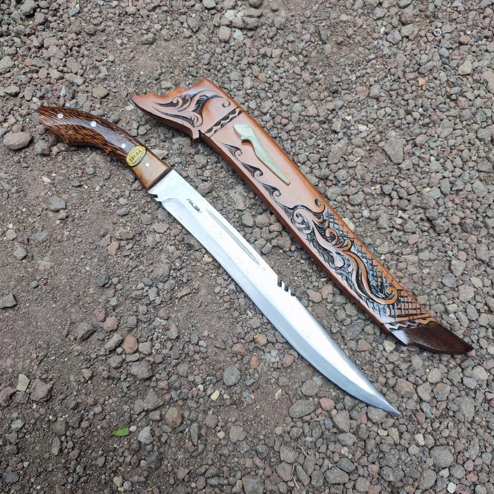 GOLOK BAJA PUTIH ASLI GOLOK SEMBELIH SAPI ZELSA UKIR UKURAN JUMBO TAJAM ASLI CIBATU