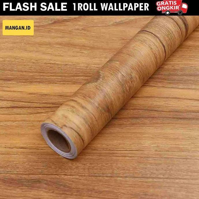 RONA Wallpaper Dinding Motif Kayu Ukuran 45cm x 9m Vinyl PVC Waterproof